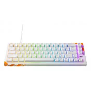 Μηχανικό πληκτρολόγιο gaming Cherry K5 Pro TMR Compact 65% QWERTY US, ενσύρματο USB, RGB, πορτοκαλί/λευκό