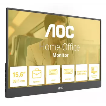 AOC 16T20E2 φορητή τηλεόραση/monitor φορητό monitor μαύρο 39,6 cm (15,6 ίντσες) LED 1920 x 1080 pixel