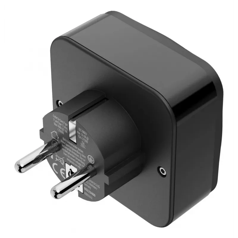 Hama 00223460 Αντάπτορας βύσματος ρεύματος Type E/F Hybrid Universal Μαύρο