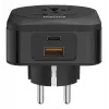 Hama 00223460 Αντάπτορας βύσματος ρεύματος Type E/F Hybrid Universal Μαύρο