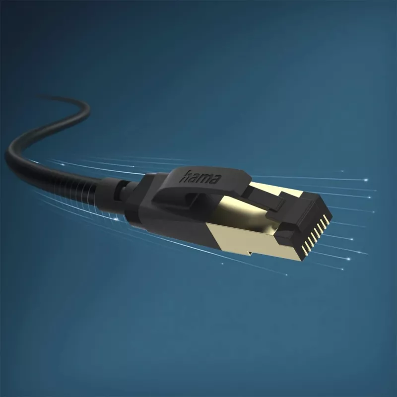 Hama 00202003 Καλώδιο δικτύου Μαύρο 5 m Cat8 S/FTP (S-STP)