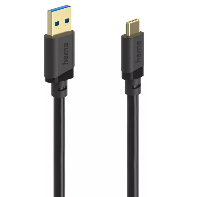Hama 00202005 Καλώδιο USB USB 3.2 Gen 1 (3.1 Gen 1) 0,75 m USB A USB C Μαύρο