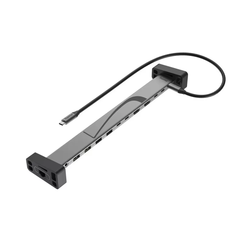 Hama 00200149 Βάση σύνδεσης laptop/πολλαπλών θυρών Docking Μαύρο, Γκρι