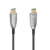 Hama 00202036 Καλώδιο HDMI 15 m HDMI Type-A (Standard) Μαύρο, Γκρι, Ασημί