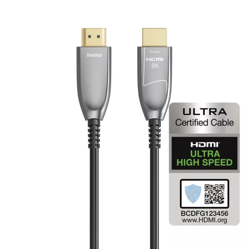 Hama 00202037 Καλώδιο οπτικών ινών Ultra High Speed HDMI AOC, 8K, 20 m