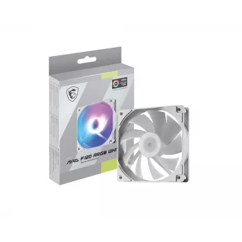 Ανεμιστήρας Κουτιού Υπολογιστή MSI MAG F120 ARGB WHITE — 120 mm, 1300 RPM, Υδραυλικό ρουλεμάν