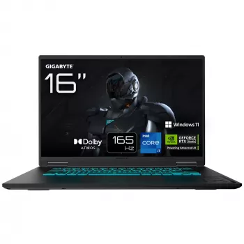 Laptop GIGABYTE GAMING A16 CWHI3FR894SH, Intel Core i7-13620H, 16 ίντσες WUXGA, 16GB DDR5, 1TB SSD, NVIDIA GeForce RTX 5070, Wi‑Fi 6E, Windows 11 Home