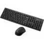 Sandberg Wireless Office DesktopSet INT, ασύρματο, RF ασύρματο, μεμβράνης, QWERTY, μαύρο, με ποντίκι