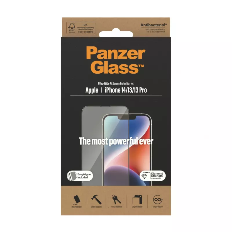 PanzerGlass® Προστασία οθόνης iPhone 14 | 13 | 13 Pro | Ultra-Wide Fit με EasyAligner