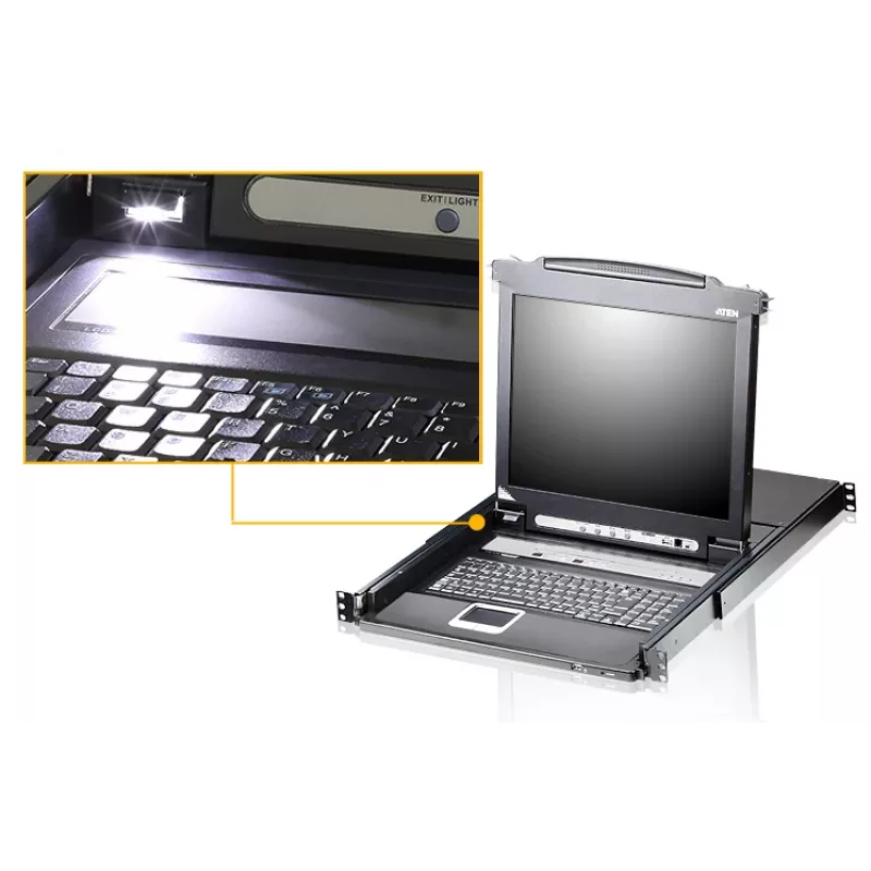 KVM-Switch ATEN CL5708N Τοποθέτηση σε rack μαύρο USB 1280x1024