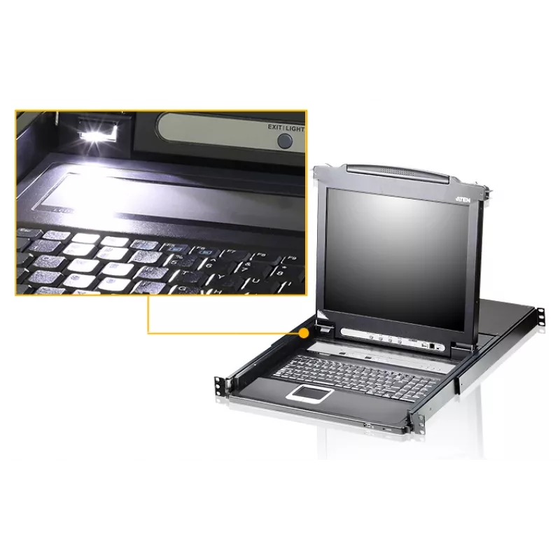 ATEN CL5716M-ATA-2XK06A1G KVM-Switch Τοποθέτηση σε rack μαύρο