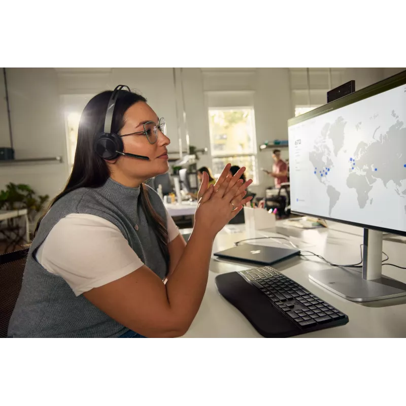 Ακουστικά HP Poly Voyager Focus 2 Microsoft Teams Certified USB-C-C + αντάπτορας USB-C/A