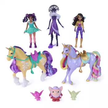 Unicorn Academy, Magic Unleashed Adventure Pack, ιδέα πασχαλινού δώρου, περιλαμβάνει κούκλες Sophia, Ava, Ravenzella, μονόκερους Wildstar, Leaf & άλλα
