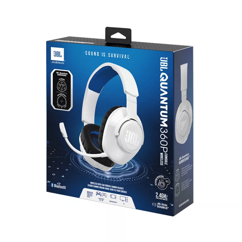 JBL Quantum 360P headset ασύρματο κεφαλόδεσμος gaming USB Type-C Bluetooth μπλε, λευκό