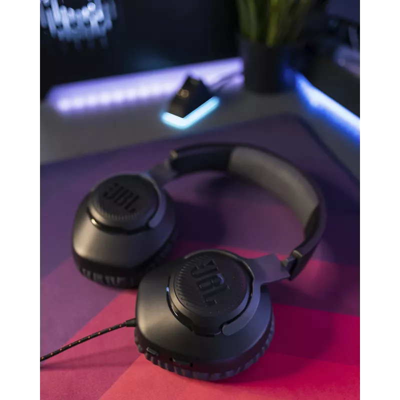 JBL Quantum 100 μαύρο, ενσύρματο, gaming, 20 - 20000 Hz, 216 g, ακουστικά, μαύρο