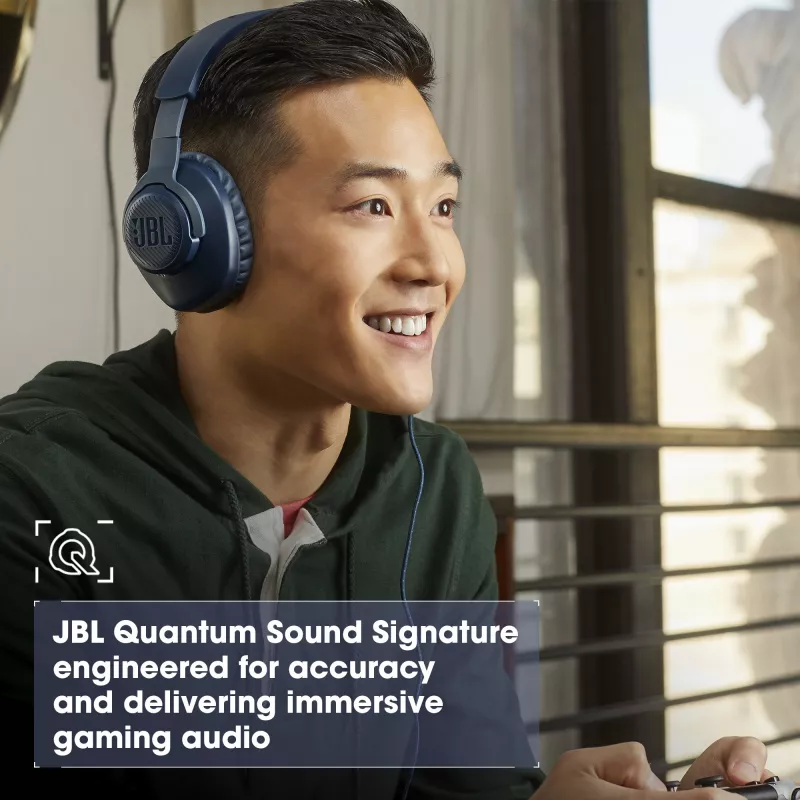 JBL Quantum 100 μαύρο, ενσύρματο, gaming, 20 - 20000 Hz, 216 g, ακουστικά, μαύρο