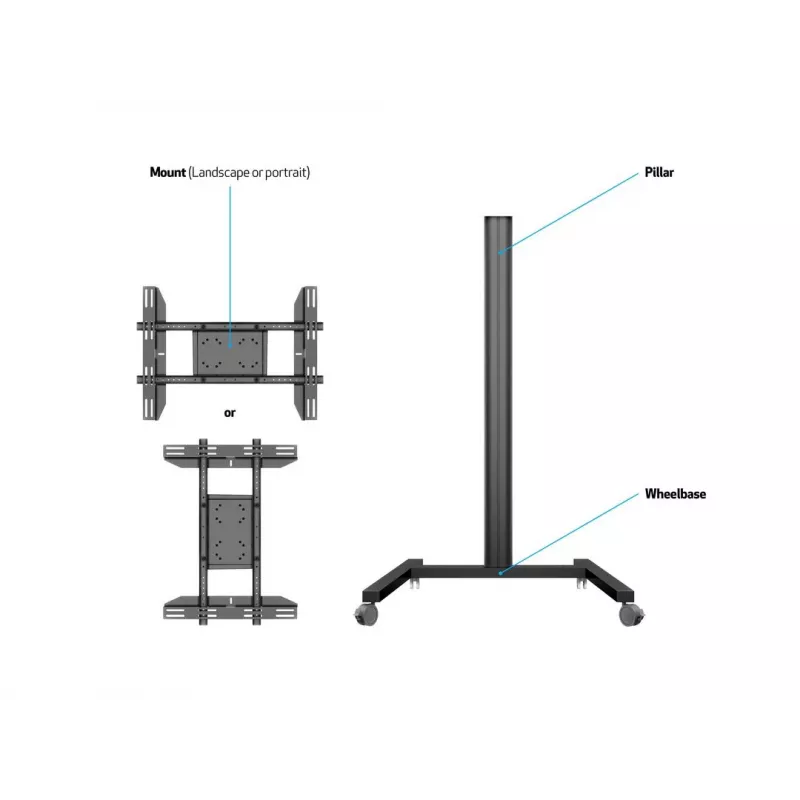 Βάση οθόνης Multibrackets M Display Stand 180 Single Μαύρο