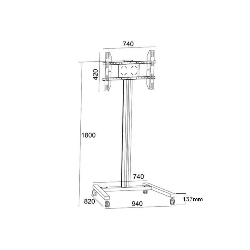 Βάση οθόνης Multibrackets M Display Stand 180 Single Μαύρο