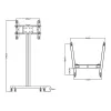 Βάση οθόνης Multibrackets M Display Stand 180 Single Μαύρο