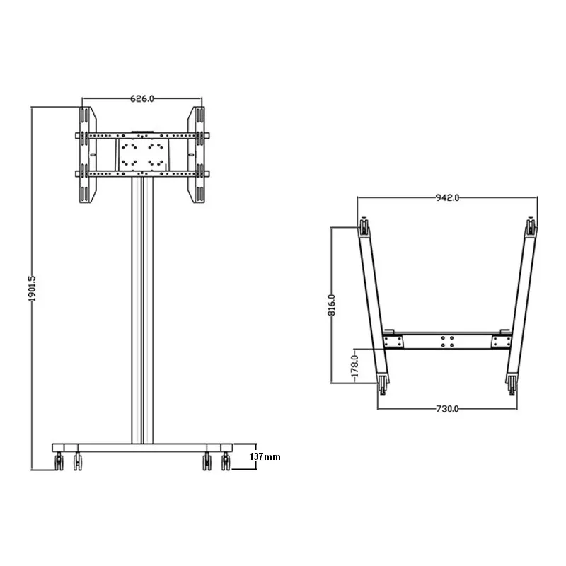 Βάση οθόνης Multibrackets M Display Stand 180 Single Μαύρο