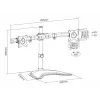 Multibrackets M Deskstand Basic Dual, Ελεύθερο, 16 kg, 38.1 cm (15 ίντσες), 68.6 cm (27 ίντσες), 100 x 100 mm, Μαύρο
