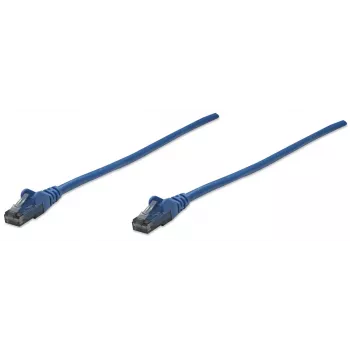 Intellinet Καλώδιο δικτύου patch, Cat6, 10 m, Μπλε, CCA, U/UTP, PVC, RJ45, επιχρυσωμένες επαφές, προστασία γλωττίδας, προστατευτικό κάλυμμα από τσάκισμα, ισόβια εγγύηση
