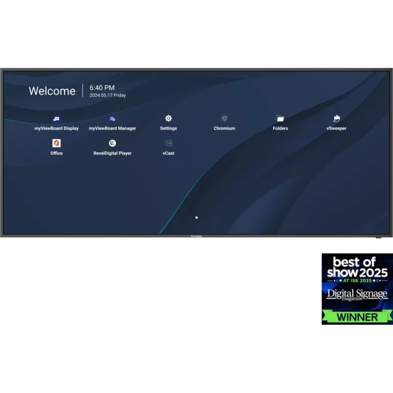 Viewsonic CDE105UW διαδραστικός πίνακας 2,67 m (105 ίντσες) 5120 x 2160 Pixel Μαύρο