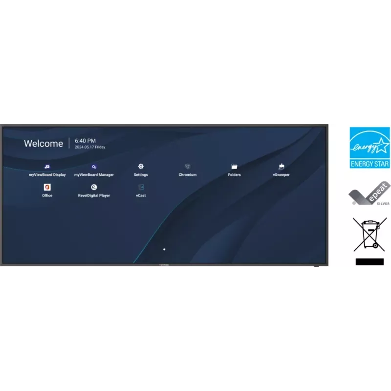 Viewsonic CDE105UW διαδραστικός πίνακας 2,67 m (105 ίντσες) 5120 x 2160 Pixel Μαύρο