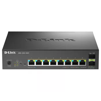 D-Link Διακόπτης 10 θυρών Multi-Gigabit Smart Managed PoE+ με 8 θύρες Multi-Gigabit 2.5G PoE και 2 θύρες 10G SFP+