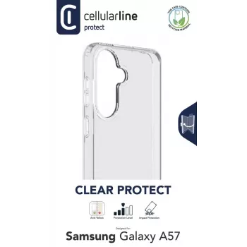 Cellularline Clear Protect - Galaxy A57 Σκληρή θήκη με λαστιχένια άκρα
