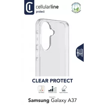 Cellularline Clear Protect – Galaxy A37 Σκληρή θήκη με λαστιχένια άκρα