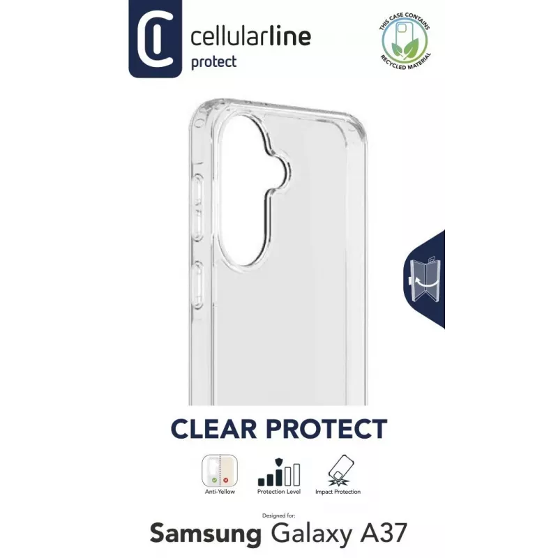 Cellularline Clear Protect – Galaxy A37 Σκληρή θήκη με λαστιχένια άκρα