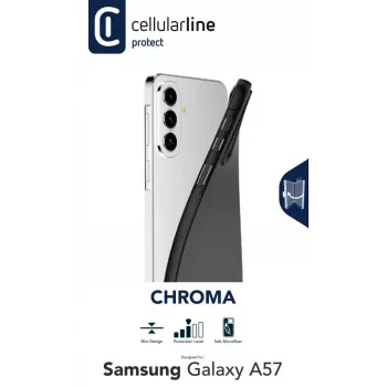 Cellularline CHROMA – Galaxy A57 Χρωματιστή θήκη TPU με ματ, αντιολισθητική επιφάνεια και ανθεκτική στις γρατσουνιές εσωτερική επένδυση μικροΐνας. Προστατεύει άκρα και πλήκτρα, χωρίς να αλλάζει τον σχεδιασμό του τηλεφώνου.