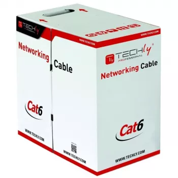 Techly ITP-C6F-FL Καλώδιο δικτύου Γκρι 305 m Cat6 F/UTP (FTP)