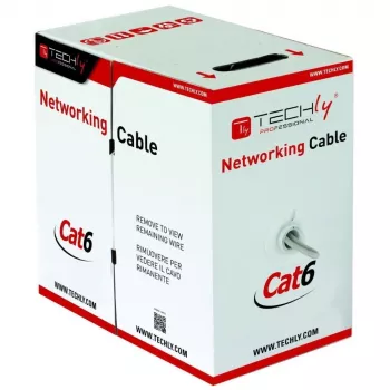 Techly ITP-C6F-FL Καλώδιο δικτύου Γκρι 305 m Cat6 F/UTP (FTP)