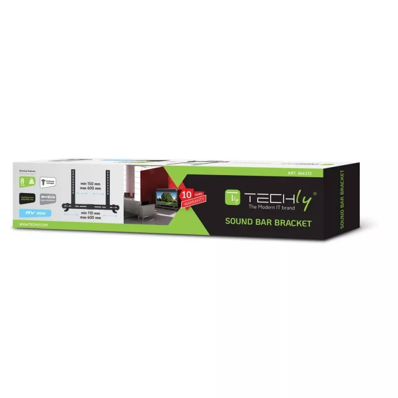 Techly Βάση στήριξης τοίχου για ηχόμπαρα Max VESA 600x400