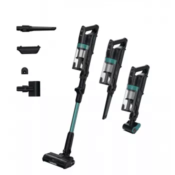 Hoover HF1P10PX 011 Επαναφορτιζόμενη σκούπα Ξηρό Αφρός, Μικρο Χωρίς σακούλα 0,7 l 165 W Μαύρο, Τιρκουάζ 22 Ah