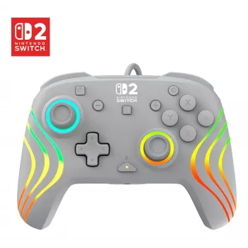 Ενσύρματο RGB gaming χειριστήριο Turtle Beach Afterglow Wave γκρι – USB-C, καλώδιο 3 m, για Nintendo Switch / Switch 2 / Switch OLED