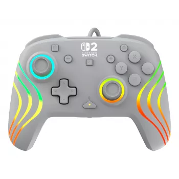 Ενσύρματο RGB gaming χειριστήριο Turtle Beach Afterglow Wave γκρι – USB-C, καλώδιο 3 m, για Nintendo Switch / Switch 2 / Switch OLED