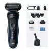 Ξυριστική μηχανή με πλέγμα Braun Series 5 52-B7650cc — με μπαταρία, 50 min διάρκεια, μαύρο/μπλε