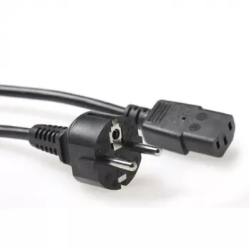 ACT Powercord βύσμα καλωδίου τροφοδοσίας CEE 7/7 βύσμα αρσενικό (ίσιο) - C13 μαύρο 2,5 m