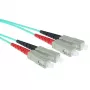 ACT 1 μέτρο LSZH Multimode 50/125 OM3 καλώδιο patch οπτικής ίνας Duplex με βύσματα SC