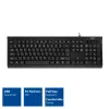 ACT Business πληκτρολόγιο USB (Qwerty/US-Layout), Full-Size (100 %), ενσύρματο, USB, μεμβράνης, QWERTY, μαύρο