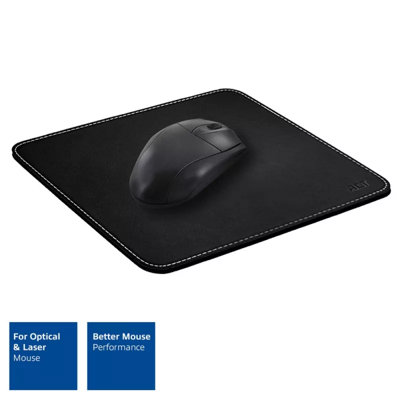 ACT mouse pad με μαύρη όψη δέρματος