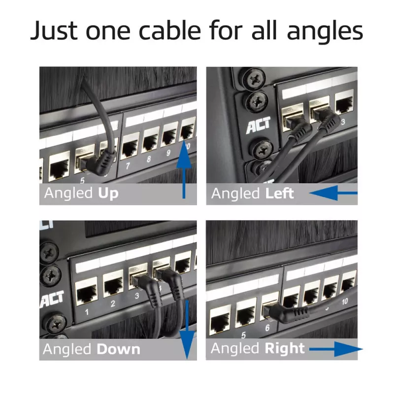 Καλώδιο δικτύου ACT DD1901 Cat6 U/FTP (STP) 1 m RJ-45 μαύρο