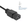 Καλώδιο τροφοδοσίας ACT C20–C21 IEC60320 μαύρο 3 m, 16 A, 250 V
