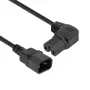 Καλώδιο τροφοδοσίας ACT C14 σε γωνιακό C15 IEC60320 μαύρο 2 m H05RN-F 10 A 250 V