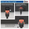 ACT καλώδιο τροφοδοσίας C14 IEC Lock+ Dual Locking - C15 IEC Lock+ μαύρο 2 m, PC3872