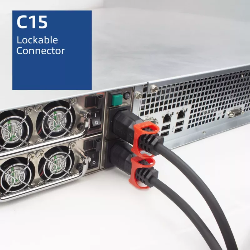 ACT καλώδιο τροφοδοσίας C14 IEC Lock+ Dual Locking - C15 IEC Lock+ μαύρο 3 m, PC3876