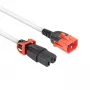 ACT καλώδιο τροφοδοσίας C14 IEC Lock+ Dual Locking – C15 IEC Lock+ λευκό 1 m, PC3871